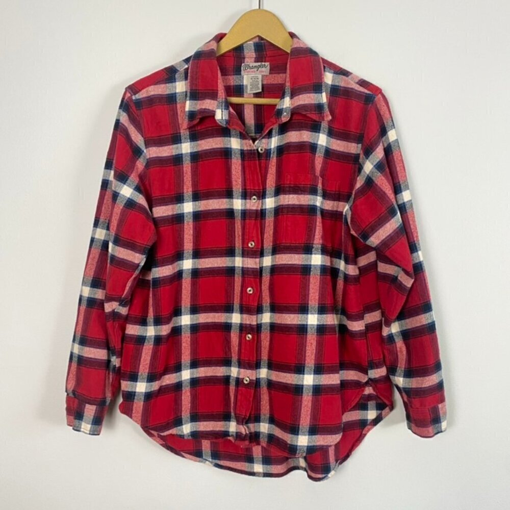 Vintage 90's Wrangler Plaid Cozy Boyfriend Flannel